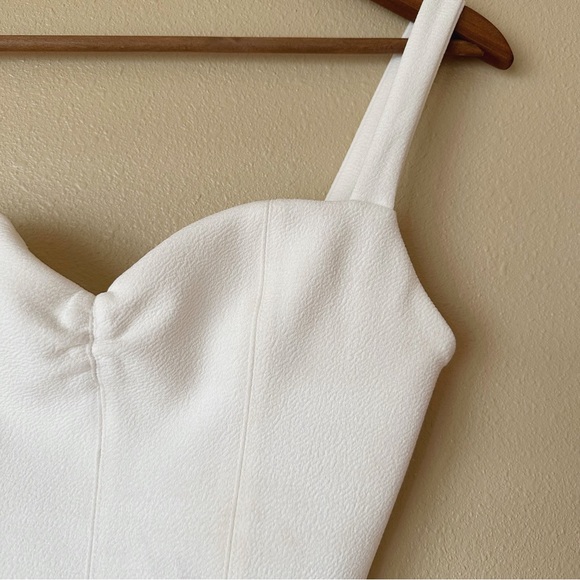 NWT Zara White Corset Crop Top - Picture 2 of 6